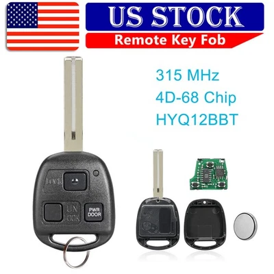 For 2004 2005 2006 2007 Lexus ES330 SC430 RX330 Remote Car Key Fob HYQ12BBT 4D68 - Image 1 of 4