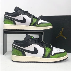 Air Jordan 1 Low SE (GS) DO8244-003 Wear Away Electric Green Schuhe - Größe 6Y - Bild 1 von 14