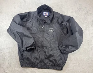 Vintage 90’s Oakland Raiders Logo Athletic Windbreaker Light Jacket Size Large  - Picture 1 of 5