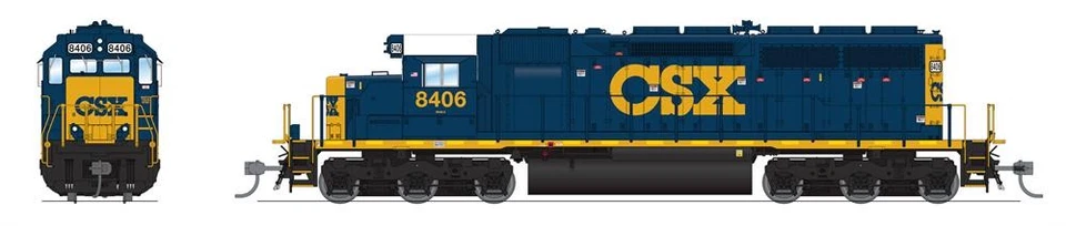 Ho EMD SD40 CSX 8406 Para4 W/sd - Image 1 of 1