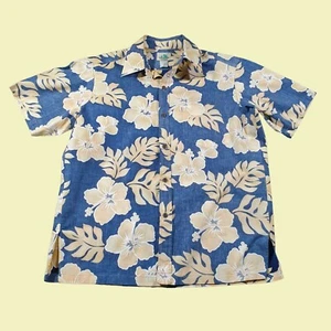 Paradise Bay Mens Medium Short Sleeve Shirt Vintage Hawaii Vacation Relaxed Casu - Picture 1 of 11