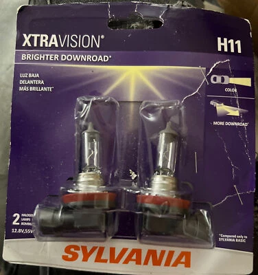 Xtravision Sylvania H11 Brighter DownRoad Headlight 2 Pack Halogen Lamps 12.8v - Image 1 of 2
