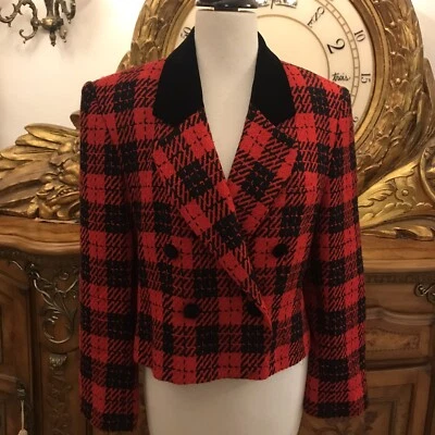 Coleccionables JH.  Talla 12.  Lana/rayón.  Chaqueta forrada manga larga.  DB. Foto 1 de 4