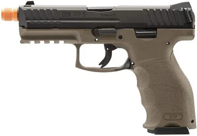 Umarex H&K Licensed VP9 Striker Fired Blowback Airsoft GBB Pistol - HKVP9GBBFDE