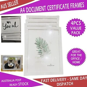 4Pcs ---A4 Certificate Photo Frame Modern Picture Documents Display Frames AU - Picture 1 of 24