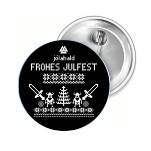 Frohes Julfest Wikinger Weihnacht Badge Anstecknadel Button Anstecker Pin Magnet - Picture 1 of 1