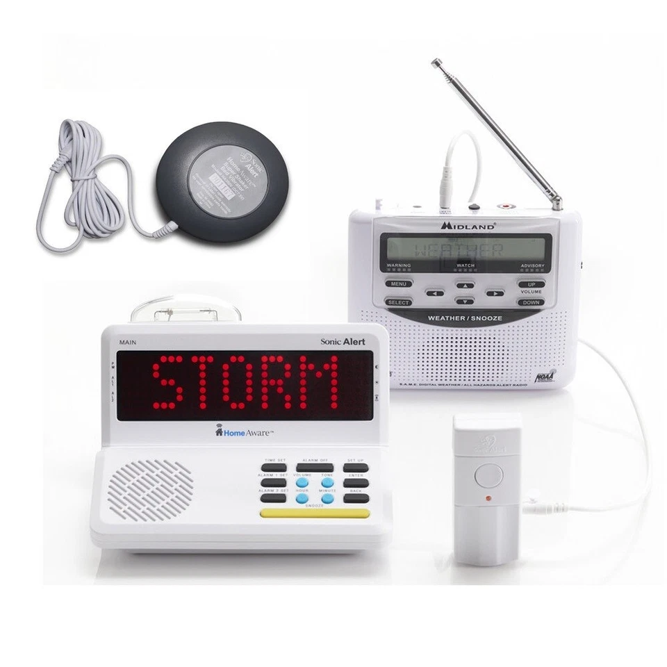 Sonic Alert HomeAware-II NOAA Weather Radio Alert Bundle - Image 1 of 1
