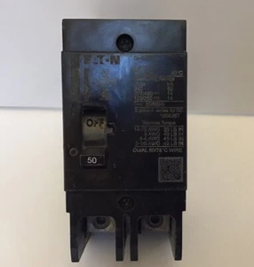 EATON GHB2050 2POLE 50AMP BOLT ON CIRCUIT BREAKER - Picture 1 of 11