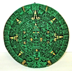 Aztec Sun Stone Calendar Mayan Mexico Plaque Art 7 1/2" - Picture 1 of 3
