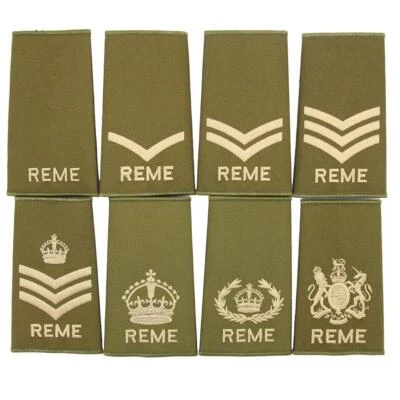 REME GREEN PCS RANK SLIDES NEW IN PAIRS LATEST ISSUE - PAIR - Image 1 of 3