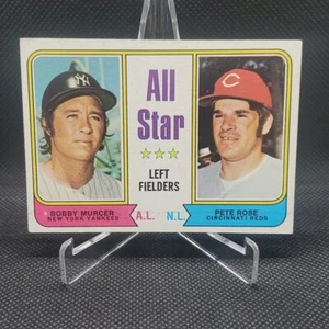 Pete Rose / Bobby Murcer - 1975 Topps All Star LF's Reds New York Yankees #336 - Imagen 1 de 6