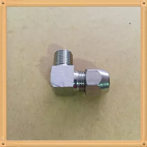 Compression 5/16" or 8mm Tube OD x 1/8" BSPP BSP Male Pipe Fitting 90 Elbow - Bild 1 von 1