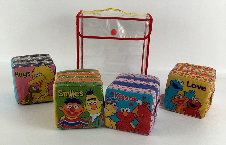 Sesame Street Soft Play Book Set Cookie Monster Zoe Elmo Ernie Bert Vintage 2004 - Image 1 of 4