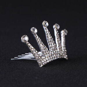  Girl Crown Shape Tiara Sparkling Rhinestone Queen Headband Crowns Hair