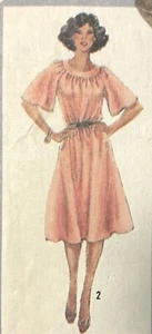 Women's Dress Sewing Pattern Size 12 Simplicity 9866 Vtg Uncut New - Picture 1 of 3