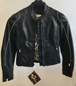 Chaqueta de cuero para mujer MotoGP Rio piel de cordero - talla 4 - negra - ¡NUEVA! - Imagen 1 de 7