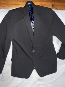Boys Black Izod blazer jacket sport suit coat Size 14 2 Button Poly/Rayon/Span - Picture 1 of 12