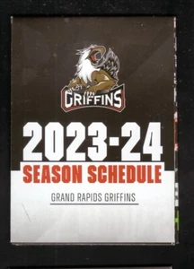 Grand Rapids Griffins 2023-24 programma tascabile artiglio bianco Seltzer ali rosse - Foto 1 di 2