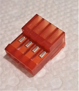 5-Pc of TE AMP 3-640440-4 MTA-100 4 Position Red Closed End 22 AWG Free-Hanging - Picture 1 of 4