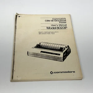 COMMODORE 8023p BM Bi-Directional Printer User Manual COPY - Picture 1 of 8