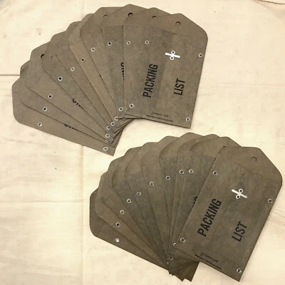 (SET OF 20) NOS Vintage Packing List Envelopes, Wax Treated Weatherproof Brown - Image 1 of 4