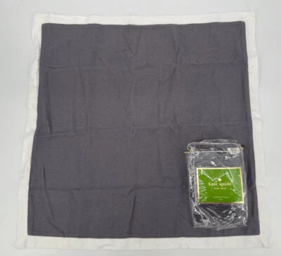 NOVO Kate Spade Europeu Carvão Cinza e Branco Quadro Euro Europeu Travesseiro Sham - Imagem 1 de 4