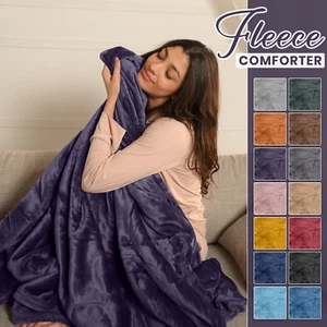 Soft Summer Thin Quilt Blanket Cool Ice Silk Touch Feeling Healthy Sleep - Picture 1 of 115