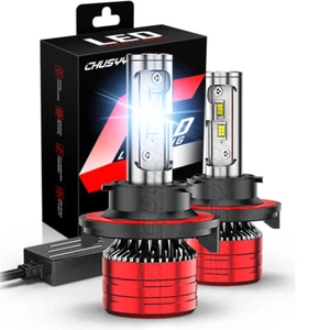 Pair H13 9008 LED Headlight Bulb High Low Beam 6000K 50W 14000LM Bright White - Picture 1 of 10