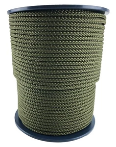 Cuerda de polipropileno trenzada de oliva de 12 mm x 50 metros, cordón paracord camping - Imagen 1 de 8
