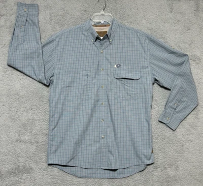 Mossy Oak Fishing Blue Performance Vented Shirt Button Down SZ XL Boating - Image 1 of 4