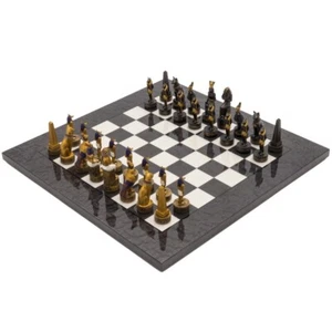 Juego de ajedrez de carbón de lujo con temática pintada a mano del Antiguo Egipto por Italfama - Imagen 1 de 8