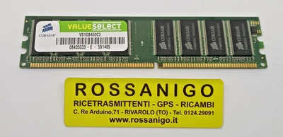 COMPUTER RAM CORSAIR 2x1GB DDR1 400MHz PC3200 DIMM 184pol.CL3 VS1GB400C3 2GB - Immagine 1 di 2