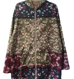 Women’s ~ Hoodie ~ XL ~ Jacket ~ Full Zip - Floral - Picture 1 of 18