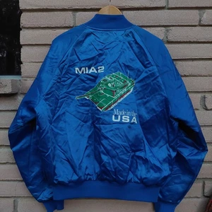 Chaqueta De Colección M1A2 Tanque Nylon Adulto Grande Snap Frontal Bombardero EE. UU. 80s 90s - Imagen 1 de 6