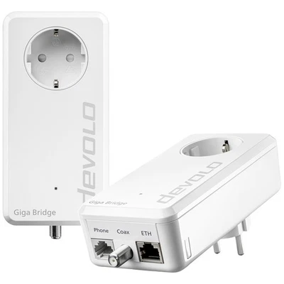 Devolo Giga Bridge Coax Netzwerkadapter 8860 EU IP-Bridge, Glasfaser 1000 MBit/s - Bild 1 von 4