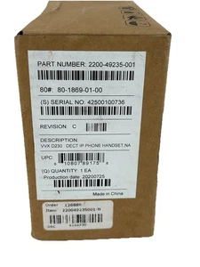 Poly VVX D230 DECT Cordless Handset 2200-49235-001 - Picture 1 of 7