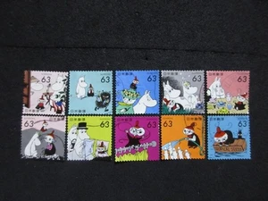 JAPAN COMMEMO STAMPS ( 2021 MOOMIN. 63yen ) USED - Picture 1 of 1