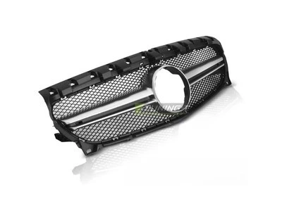 Front Grille Black Silver Sport Look for MERCEDES-BENZ CLA W117 2013-2019 - Image 1 of 4