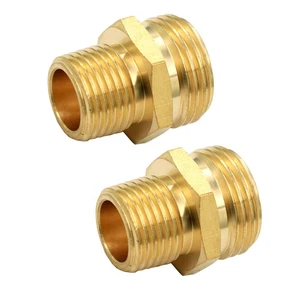 Connettore 3/4” GHT Maschio X 1/2” NPT Maschio, Raccordo Tubo Giardino Ottone, Adattatore, Ind - Foto 1 di 12