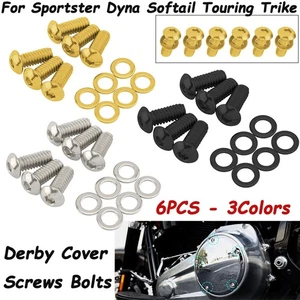 Derby Primary Cover Screw Bolts Kit For Harley Sportster XL Softail Touring - Picture 1 of 19