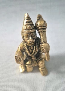 Brass Panchmukhi Hanuman Wall Hanging Statue Handicrafts Art Tall 2,2" 5,5cm VGC - Picture 1 of 8
