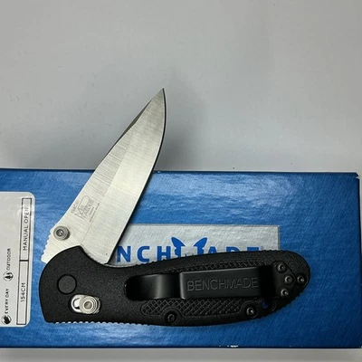 BENCHMADE 556 Mini Griptilian Negro 154 cm Eje Punto de Caída Hoja Lisa ¡EXCELENTE! Foto 1 de 4