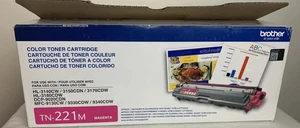 Brother Genuine TN221M Magenta Toner Cartridge TN-221M New Sealed Open Box - Picture 1 of 1