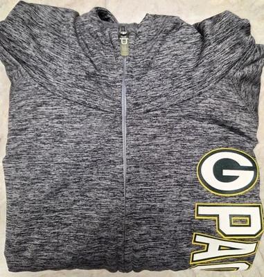 Sudadera con capucha para mujer gris grande NFL Green Bay Packers cremallera completa G-III 4Her Carl Banks Foto 1 de 4
