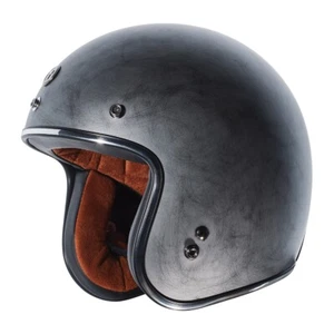 Torc T50 3/4 Open Face Motorcycle Helmet Flat Black Weathered Silver XXL - Picture 1 of 5