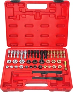42Pcs Thread Chaser Set, Thread Restorer Kit Includes 21 Rethreading Dies, 19 Re - Picture 1 of 7