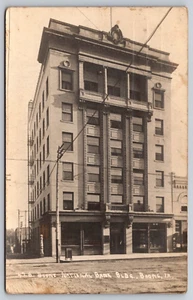 Postcard RPPC Boone National Bank Bldg Boone Iowa IA - Picture 1 of 2
