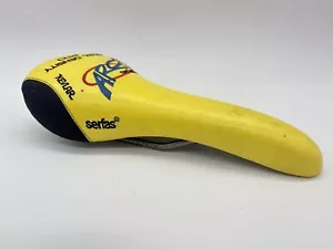 ARC Serfas Dual Density Pro Velo Saddle Vintage Retro MTB Titanium Yellow - Picture 1 of 6