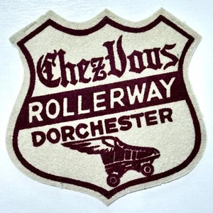 Parche de fieltro de patinaje vintage Chez Vous Rollerway Dorchester 5,5" H - Imagen 1 de 2