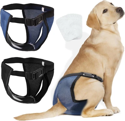 2Er Pack Läufigkeitshose Für Hündinnen, Wiederverwendbare Höschen Für Hunde Läuf